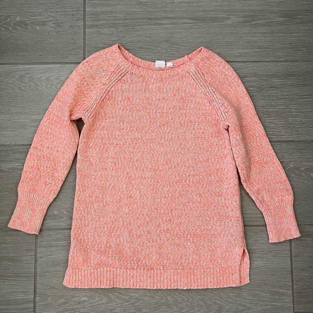 GAP Boatneck Sweater in Slub Cotton Neon Pink XS